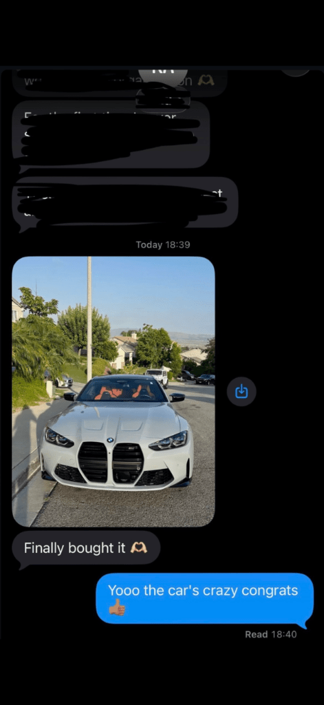 Client bought a BMW